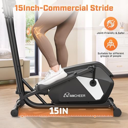 ANCHEER Home Elliptical Machine for Fitness Lovers with Ultra-Quiet Magnetic System | ANCHEER Elliptical Exercise Machi