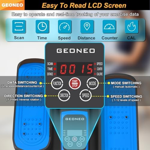 Under Desk Elliptical Machine, Quiet & Small Electric Seated Pedal Exerciser for Senior, Featuring Remote Control & 12 A