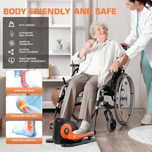 ANCHEER Elliptical Leg Exerciser for Seniors | Fully Assembled Electric Pedal Exerciser for Seniors | ANCHEER Electric