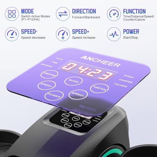ANCHEER Electric Seated Pedal Exerciser for Seniors at Home ANCHEER Portable Quiet Elliptical Machine for Home Exercise