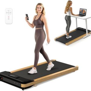 Maksone Under Desk Treadmill for Office Workers with Wooden Walking Pad and Remote Control | Maksone Expert Under Desk