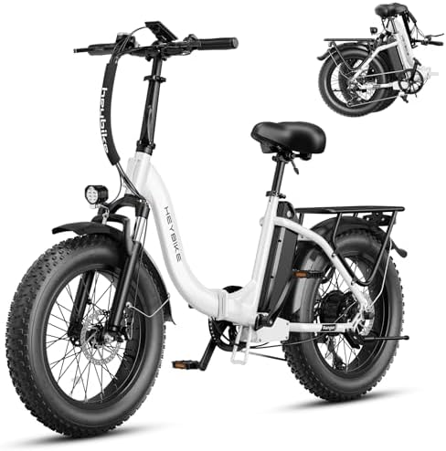 Heybike Ranger Electric Bike for Adults, Peak 1400W Motor Ebike, 28MPH Folding Step-Thru E Bike with Front Suspension