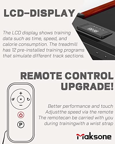 Maksone Under Desk Treadmill for Office Workers with Wooden Walking Pad and Remote Control | Maksone Expert Under Desk