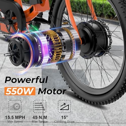 ANCHEER 600W Peak Electric Tricycle for Adults | 24" 499Wh Foldable 3 Wheel Ebike for Seniors | Rear Differential 15.5M