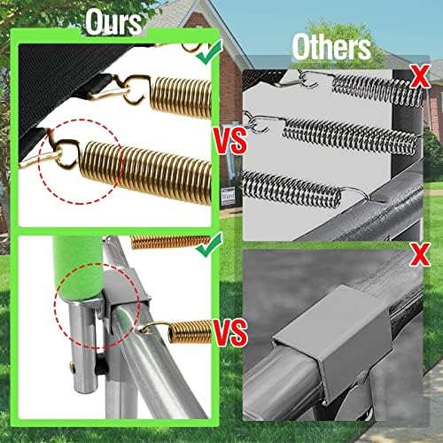 SKOK Kids Outdoor Trampoline, 400LBS ASTM Approved Net Trampoline, Kid Friendly, Outdoor Play, Durable and Safe, 12ft Di