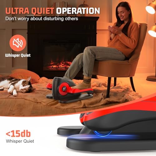 ANCHEER Electric Under Desk Elliptical Exercise Machine for Seniors and Home Office | ANCHEER 12 Speed Seated Elliptica