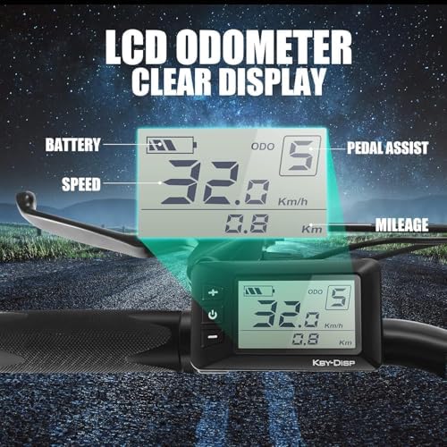 ANCHEER Folding Electric Bike for Adults | Electric Bicycle with 500W Brushless Motor(Peak 800W) 7 Speed Gear | ANCHEER