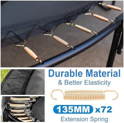 **ASTM Approved 12FT Round Trampoline with Enhanced Weight Capacity for Kids and Adults** | **Heavy-Duty Bounce Mat wit