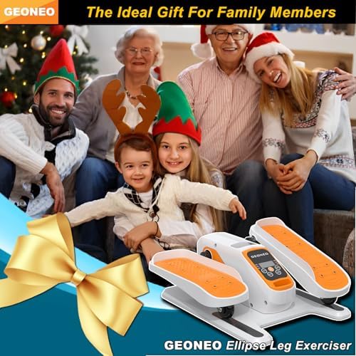 Under Desk Elliptical Machine, Quiet & Small Electric Seated Pedal Exerciser for Senior, Featuring Remote Control & 12 A