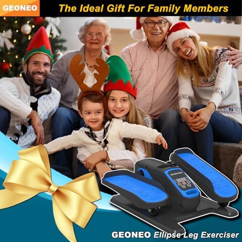 Under Desk Elliptical Machine, Quiet & Small Electric Seated Pedal Exerciser for Senior, Featuring Remote Control & 12 A