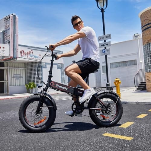 ANCHEER Folding Electric Bike for Adults | Electric Bicycle with 500W Brushless Motor(Peak 800W) 7 Speed Gear | ANCHEER
