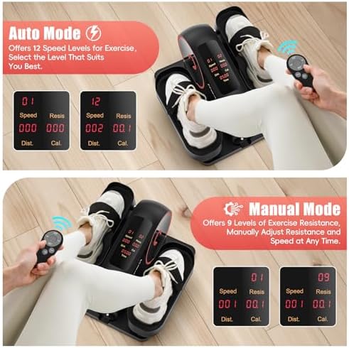 ANCHEER Under Desk Elliptical Machine for Home Office Workers | ANCHEER 2-in-1 Mini Exercise Bike with Digital Display