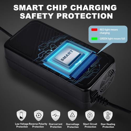 42V 2A Charger for Razor, Jetson, Voyage, Gotrax Ebike Battery | 42V 2A Efficient Fast Charging Charger for Electric Bi