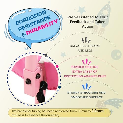 SkyBound Kids Trampoline Indoor 36 Inch - Kids Trampoline with Handle - |0mm Steel Pipe Mini Trampoline for Toddlers and