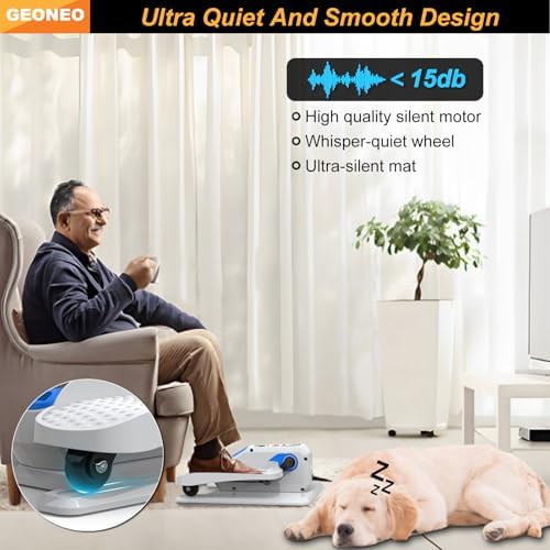 Under Desk Elliptical Machine, Quiet & Small Electric Seated Pedal Exerciser for Senior, Featuring Remote Control & 12 A