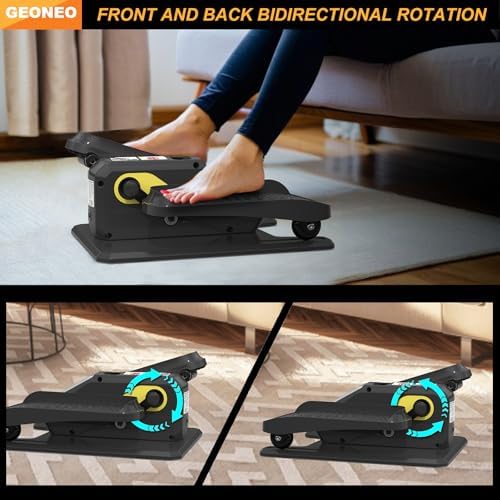 Under Desk Elliptical Machine, Quiet & Small Electric Seated Pedal Exerciser for Senior, Featuring Remote Control & 12 A