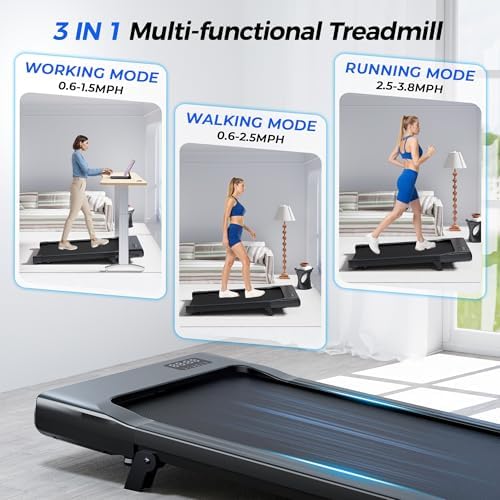 SupeRun Incline Walking Pad for Home and Office with Remote Control LED Display