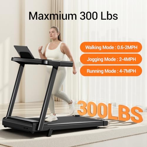 12% Incline Treadmill with Handle for Home and Office 300 Lbs Weight Capacity Foldable Treadmill for Fitness Quiet |0HP