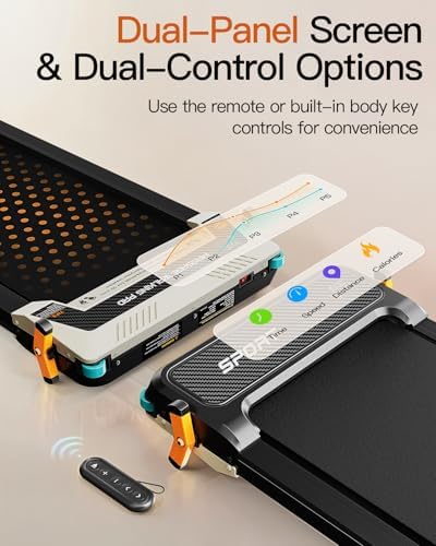 FUNRAY Versatile Walking Pad Treadmill with Incline - Dual-Sided Under Desk Treadmill with Foot Massage for Home & Offi