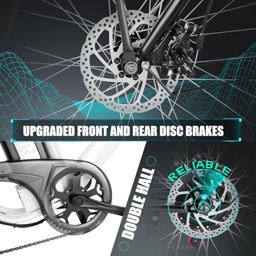 ANCHEER 26'' Electric Bike for Adults, Peak 750W, Up to 50 Miles Step Through Commuter Ebike | ANCHEER 48V/374Wh Batter