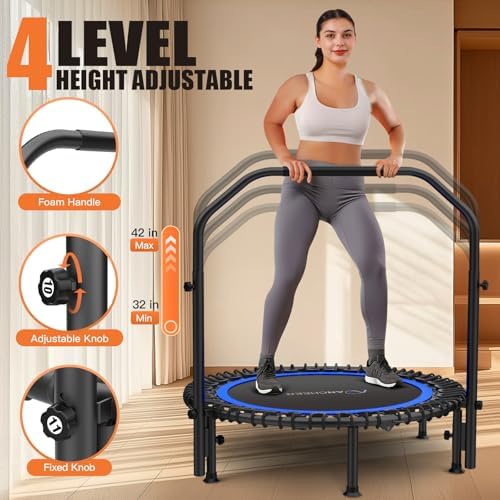 ANCHEER 48" Foldable Rebounder Trampoline for Adults Kids - Indoor & Outdoor, Max Load 550lbs ANCHEER 40" Foldable Rebou