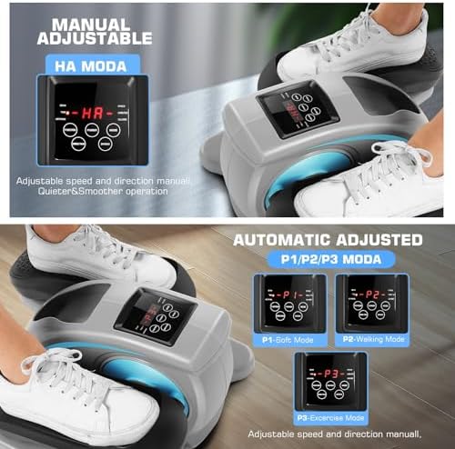 ANCHEER Electric Seated Pedal Exerciser for Seniors with LCD Display Monitor | Portable Quiet ANCHEER Elliptical Machin