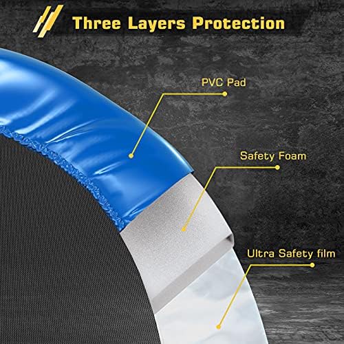 BCAN Mini Trampoline for Adults Indoor Workout with Safety Pad, Rebounder Exercise Trampoline, Max Load 300lbs BCAN Fo