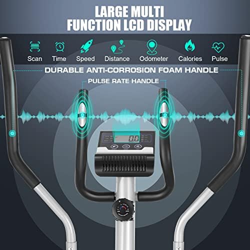 Hyper-Quiet Magnetic Elliptical Machine for Home Workout | Home Trainer Elliptical Exercise Machine with Multiple Gears