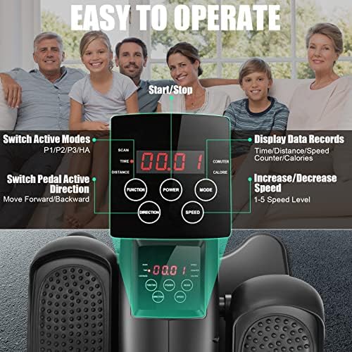 ANCHEER Electric Elliptical Leg Exerciser for Seniors | Quiet Portable Home Office Pedal Exerciser | Remote Control | Se