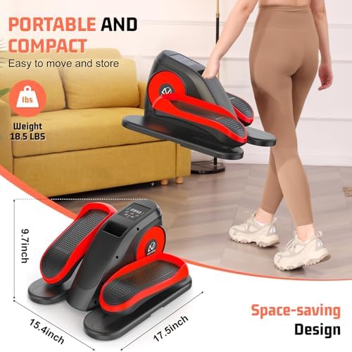 ANCHEER Elliptical Exercise Machine for Home Use, Electric Leg Exerciser for Seniors and Home Office | 12 Speeds Seated