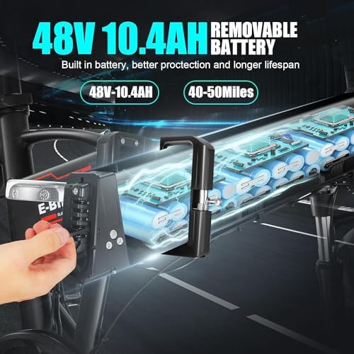 ANCHEER Folding Electric Bike for Adults | Electric Bicycle with 500W Brushless Motor(Peak 800W) 7 Speed Gear | ANCHEER