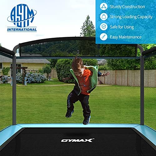 GYMAX Kids Trampoline 6FT Swing Enclosure Safety Net ASTM Approved Indoor Outdoor Birthday Gift