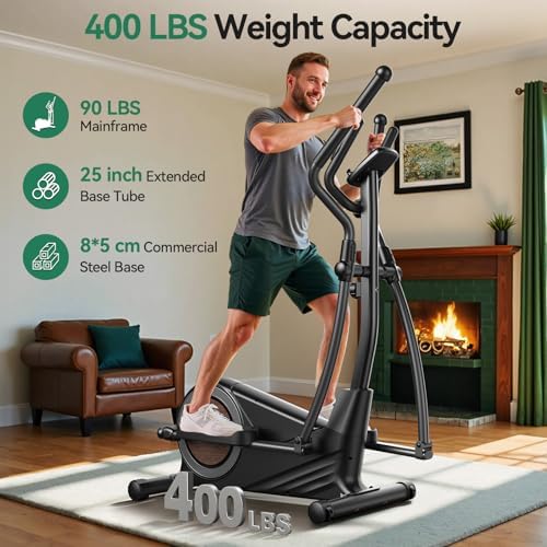 Niceday Elliptical Exercise Machine for Home Workout, Magnetic Elliptical Trainer with Kinomap APP Support, 19IN Stride,