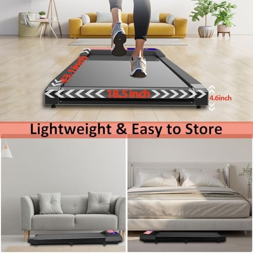 Under Desk Treadmills with Incline, Portable Walking Machine, |5 HP for Home Office Under Desk Treadmills Incline, Por