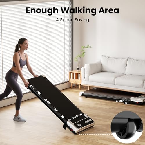 Under Desk Treadmill with Incline and Remote Control | Low Noise |5HP Walking Pad for Home Office | Portable Walking Pa