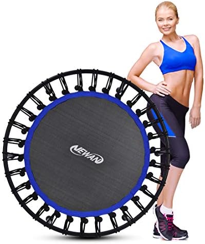 NEWAN Silent Mini Trampoline for Adults - 40" to 48" Diameter, Max Limit 330lbs, Silent Bungee Rebounder Jumping Cardio