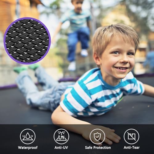 SKOK Kids Outdoor Trampoline, 400LBS ASTM Approved Net Trampoline, Kid Friendly, Outdoor Play, Durable and Safe, 12ft Di