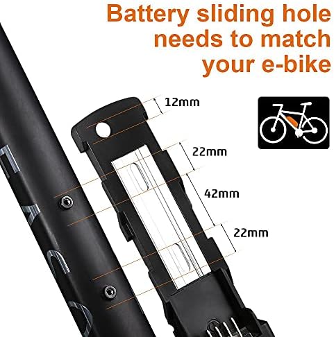 Yose 36V 13Ah 48V 13Ah Electric Bicycle Battery Down Tube Battery Safe Lock Led Indicator Light