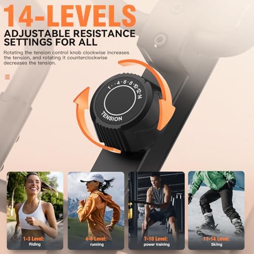 ANCHEER Quiet Elliptical Machine for Home Workout with 14 Resistance Levels and Pulse Rate Monitor | ANCHEER Elliptical