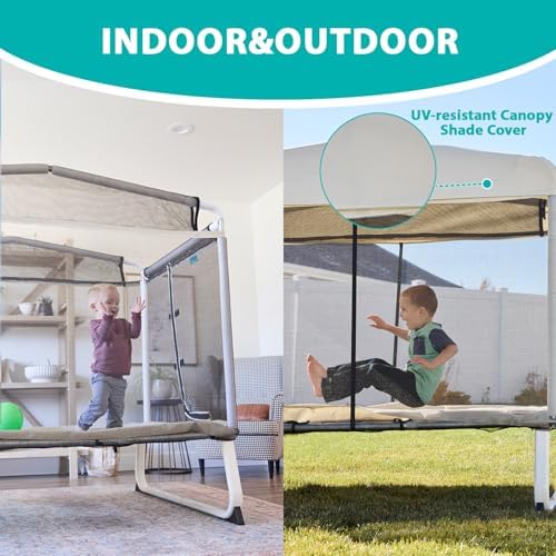 Skywalker 6x4FT Kids Mini Trampoline - Durable Steel Frame for Toddlers & Kids | Skywalker 6x4FT Kids Mini Trampoline -