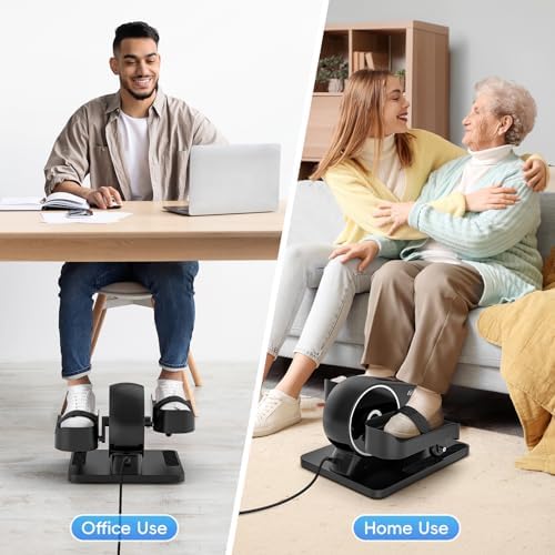 ANCHEER Under Desk Elliptical Machine for Home Office Workers | ANCHEER 2-in-1 Mini Exercise Bike with Digital Display