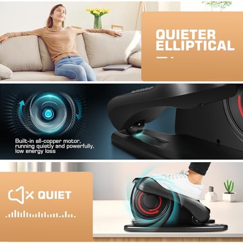 ANCHEER Electric Seated Pedal Exerciser for Seniors at Home ANCHEER Portable Quiet Elliptical Machine for Home Exercise