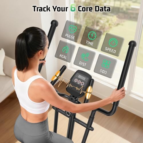ANCHEER Elliptical Exercise Machine for Home Fitness Lovers with Ultra-Smooth Magnetic Drive | 14 Levels Resistance Ell