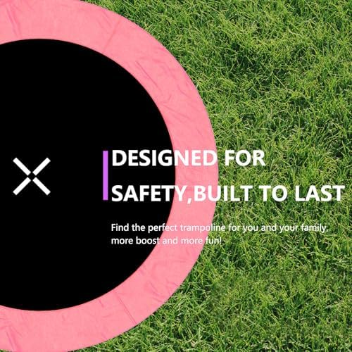 AOTOB Heavy Duty Trampoline with Safety Net and Hoop for Kids and Adults Outdoor Jumping