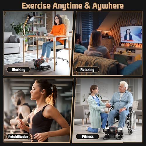 ANCHEER Ergonomic Elliptical Machine for Home Office Desk with 12 Speed Adjustments | Quiet and Portable ANCHEER Ellipt