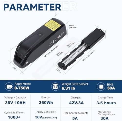36V 48V 52V Ebike Battery 15Ah 20Ah Lithium Battery for 0-1200W Electric Bike with Fast Charger and BMS, LED Indicator,