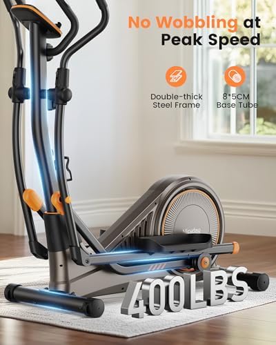 Niceday Elliptical Exercise Machine for Home Workout, Magnetic Elliptical Trainer with Kinomap APP Support, 19IN Stride,