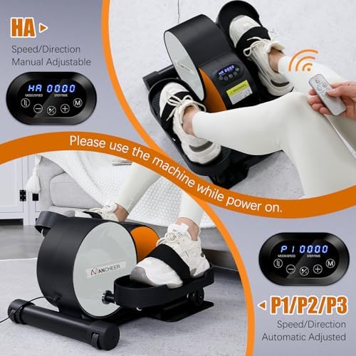 ANCHEER Under Desk Elliptical Leg Exerciser for Seniors with Remote Control | ANCHEER Ellipse Leg Exerciser with Displa
