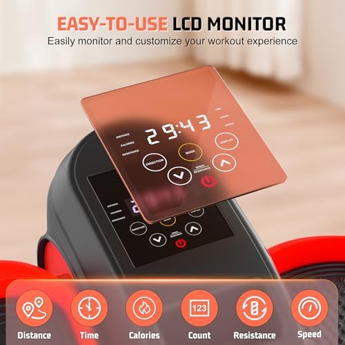 ANCHEER Elliptical Exercise Machine for Home Use, Electric Leg Exerciser for Seniors and Home Office | 12 Speeds Seated