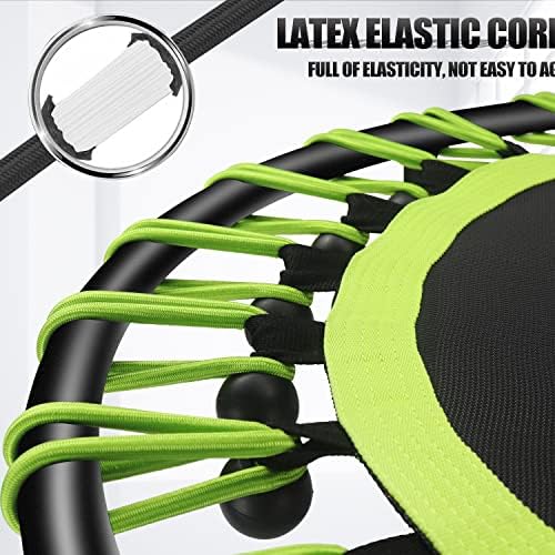 NEWAN Silent Mini Trampoline for Adults - 40" to 48" Diameter, Max Limit 330lbs, Silent Bungee Rebounder Jumping Cardio